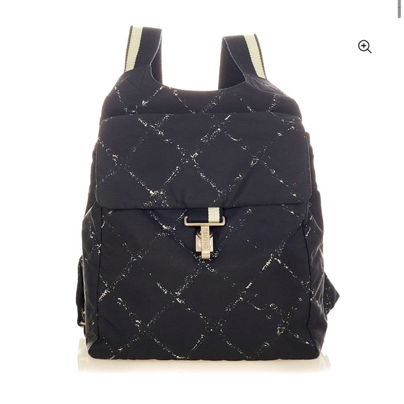 CHANEL Travel Line Nylon Backpack EUC + COA - Picture 1 of 15